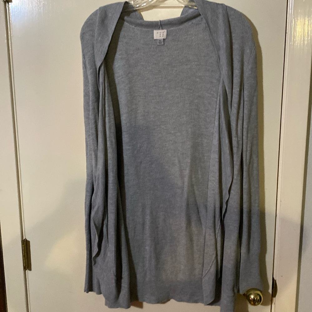 Gray cardigan